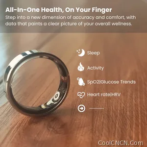 Premium Smart Ring ECG SpO2 - Titanium 7 Day Battery - view 3