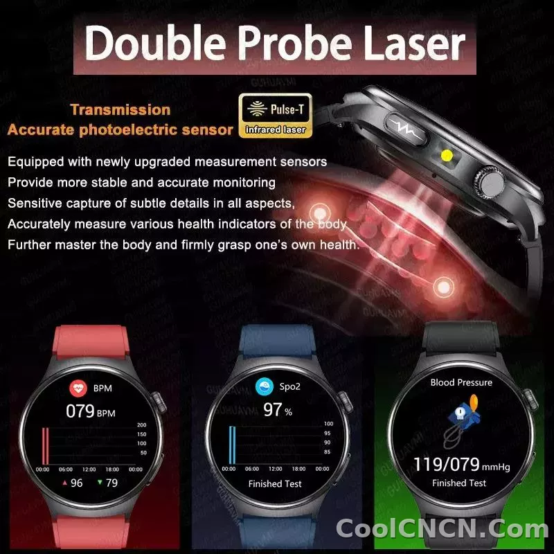 CoolWiz New Healthcare-Grade Smartwatch — Health Monitoring (Uric Acid, Lipids), ECG + PPG, Temperature, BMI, Bluetooth Calls, iOS Health smartwatch for outdoor sports and everyday use - detail