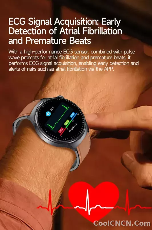 CoolWiz New Healthcare-Grade Smartwatch — Health Monitoring (Uric Acid, Lipids), ECG + PPG, Temperature, BMI, Bluetooth Calls, iOS Health smartwatch for outdoor sports and everyday use - detail