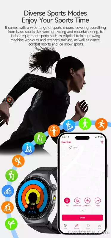 CoolWiz New Healthcare-Grade Smartwatch — Health Monitoring (Uric Acid, Lipids), ECG + PPG, Temperature, BMI, Bluetooth Calls, iOS Health smartwatch for outdoor sports and everyday use - detail