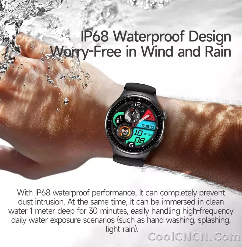 CoolWiz New Healthcare-Grade Smartwatch — Health Monitoring (Uric Acid, Lipids), ECG + PPG, Temperature, BMI, Bluetooth Calls, iOS Health smartwatch for outdoor sports and everyday use - detail