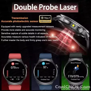 CoolWiz New Healthcare-Grade Smartwatch — Health Monitoring (Uric Acid, Lipids), ECG + PPG, Temperature, BMI, Bluetooth Calls, iOS Health smartwatch for outdoor sports and everyday use - view 3