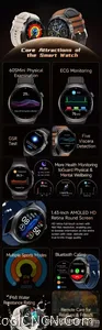 CoolWiz New Healthcare-Grade Smartwatch — Health Monitoring (Uric Acid, Lipids), ECG + PPG, Temperature, BMI, Bluetooth Calls, iOS Health smartwatch for outdoor sports and everyday use - view 12