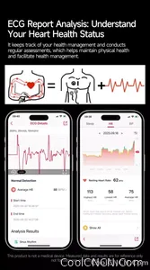 CoolWiz New Healthcare-Grade Smartwatch — Health Monitoring (Uric Acid, Lipids), ECG + PPG, Temperature, BMI, Bluetooth Calls, iOS Health smartwatch for outdoor sports and everyday use - view 18