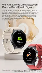 CoolWiz New Healthcare-Grade Smartwatch — Health Monitoring (Uric Acid, Lipids), ECG + PPG, Temperature, BMI, Bluetooth Calls, iOS Health smartwatch for outdoor sports and everyday use - view 26
