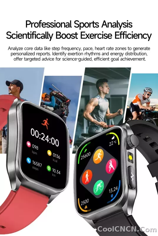 CoolWiz New Laser Therapy Smart Watch, ECG+PPG, Men’s 3D Curved Design, Sapphire Glass, Blood Pressure, Uric Acid, Lipids Monitoring, Sports smartwatch for outdoor activities and daily use - detail