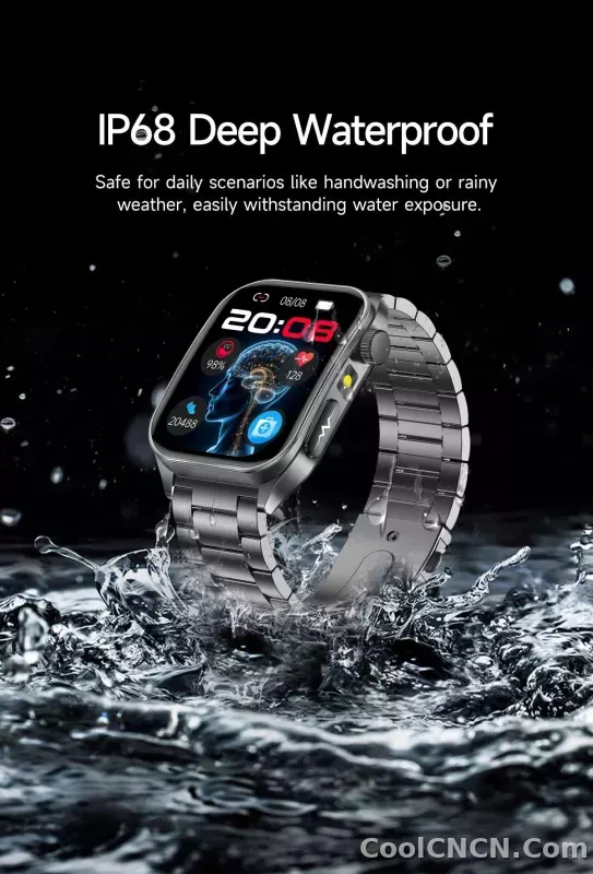 CoolWiz New Laser Therapy Smart Watch, ECG+PPG, Men’s 3D Curved Design, Sapphire Glass, Blood Pressure, Uric Acid, Lipids Monitoring, Sports smartwatch for outdoor activities and daily use - detail