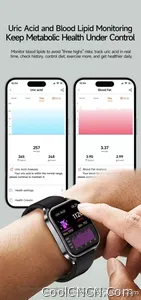 CoolWiz New Laser Therapy Smart Watch, ECG+PPG, Men’s 3D Curved Design, Sapphire Glass, Blood Pressure, Uric Acid, Lipids Monitoring, Sports smartwatch for outdoor activities and daily use - view 24
