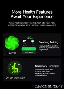 CoolWiz New Laser Therapy Smart Watch, ECG+PPG, Men’s 3D Curved Design, Sapphire Glass, Blood Pressure, Uric Acid, Lipids Monitoring, Sports smartwatch for outdoor activities and daily use - view 26