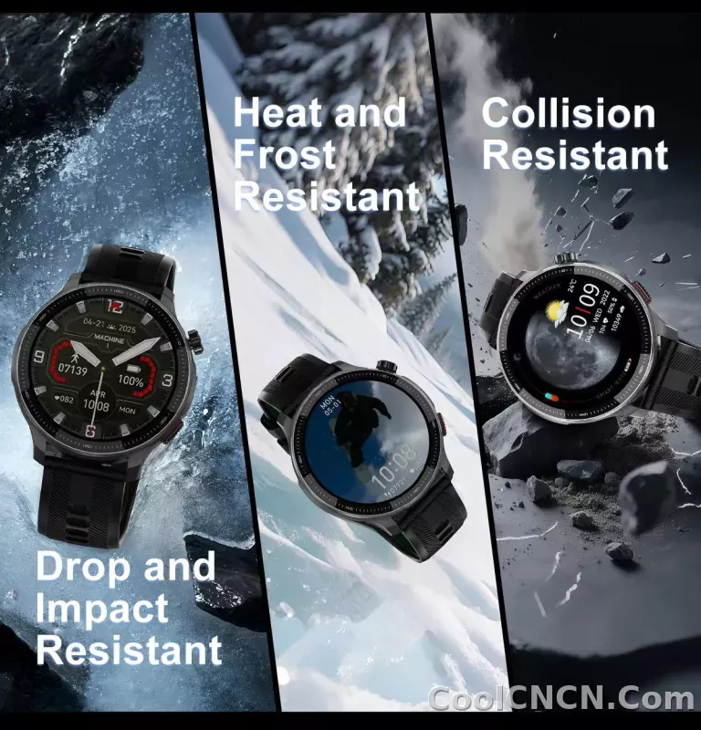 CoolWiz Smartwatch with built-in GPS, offline maps, 4GB memory, 3ATM water resistance, 500mAh battery, compass, call making, sports swimming band for outdoor activities and everyday use - detail