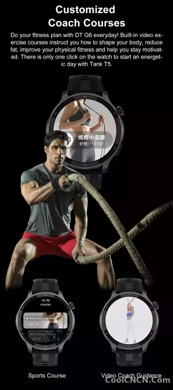 CoolWiz Smartwatch with built-in GPS, offline maps, 4GB memory, 3ATM water resistance, 500mAh battery, compass, call making, sports swimming band for outdoor activities and everyday use - detail