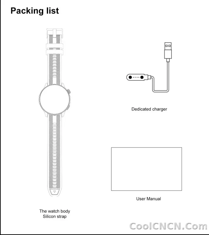 CoolWiz Smartwatch with built-in GPS, offline maps, 4GB memory, 3ATM water resistance, 500mAh battery, compass, call making, sports swimming band for outdoor activities and everyday use - detail