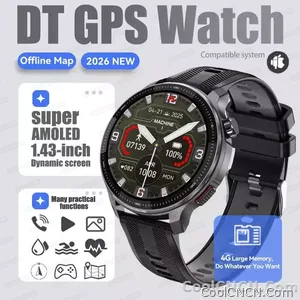 CoolWiz Smartwatch with built-in GPS, offline maps, 4GB memory, 3ATM water resistance, 500mAh battery, compass, call making, sports swimming band for outdoor activities and everyday use - view 8