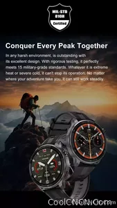 CoolWiz Smartwatch with built-in GPS, offline maps, 4GB memory, 3ATM water resistance, 500mAh battery, compass, call making, sports swimming band for outdoor activities and everyday use - view 13