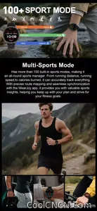 CoolWiz Smartwatch with built-in GPS, offline maps, 4GB memory, 3ATM water resistance, 500mAh battery, compass, call making, sports swimming band for outdoor activities and everyday use - view 22