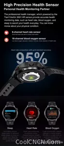 CoolWiz Smartwatch with built-in GPS, offline maps, 4GB memory, 3ATM water resistance, 500mAh battery, compass, call making, sports swimming band for outdoor activities and everyday use - view 30