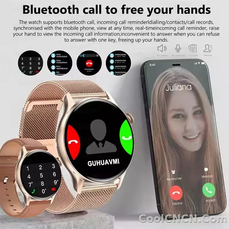 CoolWiz New Women’s Smart Watch, 1.43″ AMOLED HD Screen, GPS, Heart Rate Monitor, Bluetooth Calling, Waterproof, Outdoor Smart Watch for Women, Suitable for Sports, Outdoor Activities, and Daily Use - detail