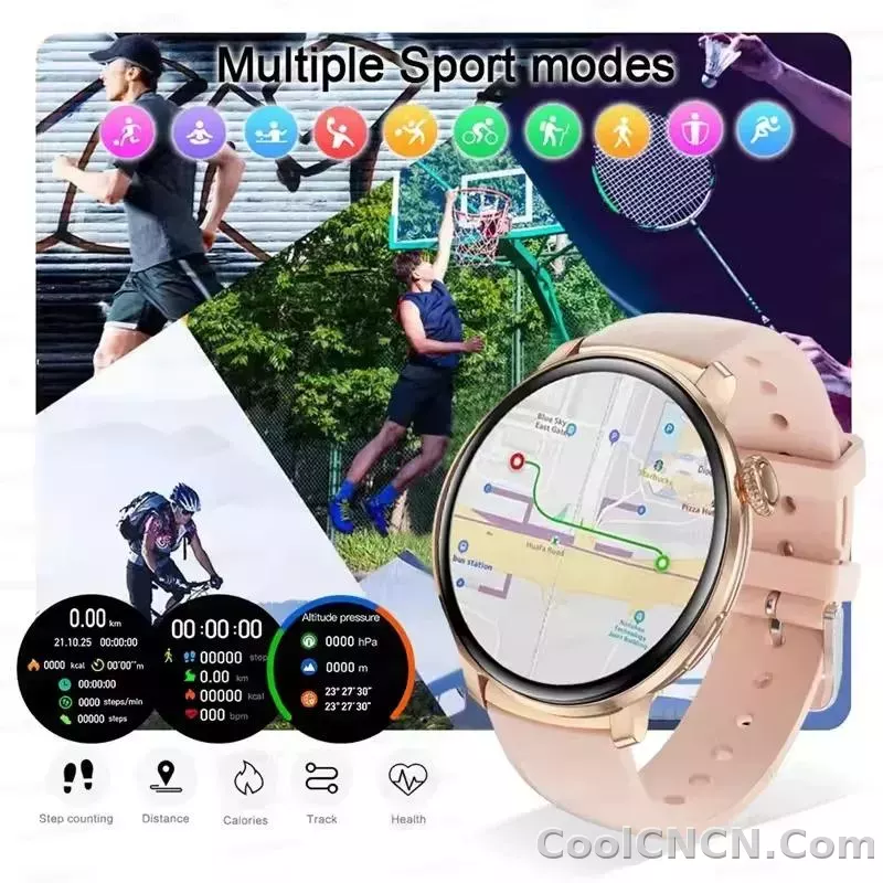 CoolWiz New Women’s Smart Watch, 1.43″ AMOLED HD Screen, GPS, Heart Rate Monitor, Bluetooth Calling, Waterproof, Outdoor Smart Watch for Women, Suitable for Sports, Outdoor Activities, and Daily Use - detail