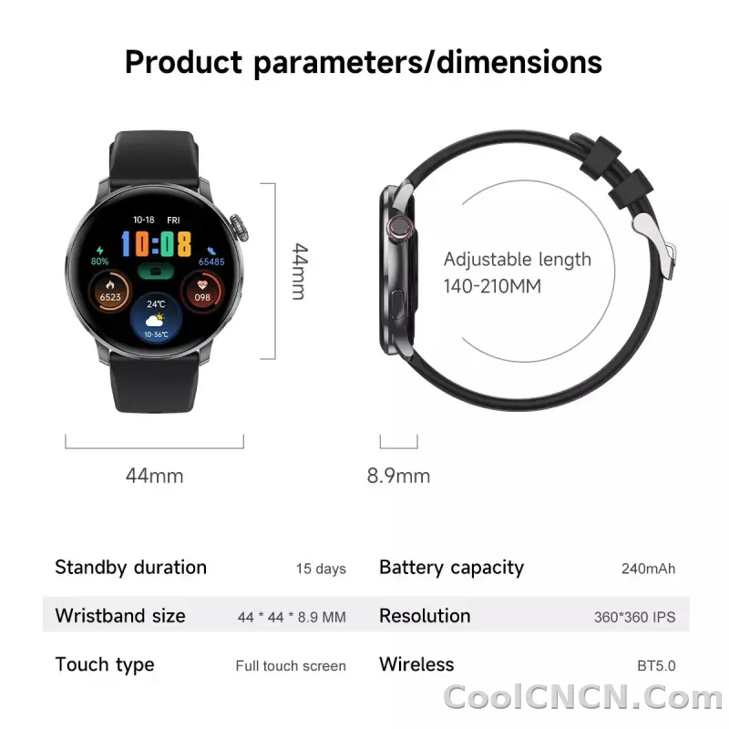 CoolWiz New Women’s Smart Watch, 1.43″ AMOLED HD Screen, GPS, Heart Rate Monitor, Bluetooth Calling, Waterproof, Outdoor Smart Watch for Women, Suitable for Sports, Outdoor Activities, and Daily Use - detail
