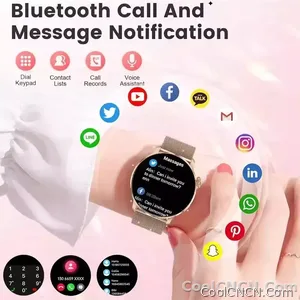 CoolWiz New Women’s Smart Watch, 1.43″ AMOLED HD Screen, GPS, Heart Rate Monitor, Bluetooth Calling, Waterproof, Outdoor Smart Watch for Women, Suitable for Sports, Outdoor Activities, and Daily Use - view 4