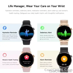 CoolWiz New Women’s Smart Watch, 1.43″ AMOLED HD Screen, GPS, Heart Rate Monitor, Bluetooth Calling, Waterproof, Outdoor Smart Watch for Women, Suitable for Sports, Outdoor Activities, and Daily Use - view 18