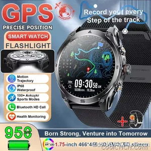 CoolWiz 025 Professional Sports Smart Watch, Military-Grade, Dual-Band GPS Positioning for Men, 10 ATM Water Resistance, 1000 mAh Battery, Compass Bracelet, Compatible with iOS—Ideal for Outdoor Sports and Everyday Use - view 10