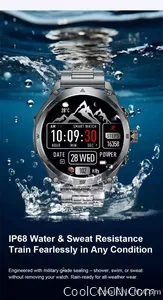 CoolWiz 025 Professional Sports Smart Watch, Military-Grade, Dual-Band GPS Positioning for Men, 10 ATM Water Resistance, 1000 mAh Battery, Compass Bracelet, Compatible with iOS—Ideal for Outdoor Sports and Everyday Use - view 17