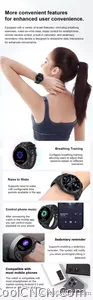 CoolWiz 025 Professional Sports Smart Watch, Military-Grade, Dual-Band GPS Positioning for Men, 10 ATM Water Resistance, 1000 mAh Battery, Compass Bracelet, Compatible with iOS—Ideal for Outdoor Sports and Everyday Use - view 26