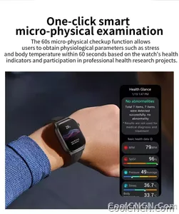 CoolWiz Health Blood Pressure ECG + PPG Monitor Smartwatch for Men — uric acid, blood fat, five organ monitoring, call capability, health tracker, compatible with iOS, suitable for outdoor sports and daily use - view 22