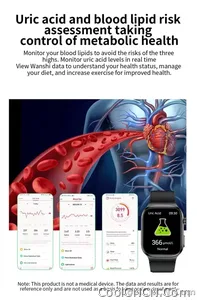 CoolWiz Health Blood Pressure ECG + PPG Monitor Smartwatch for Men — uric acid, blood fat, five organ monitoring, call capability, health tracker, compatible with iOS, suitable for outdoor sports and daily use - view 23