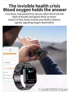 CoolWiz Health Blood Pressure ECG + PPG Monitor Smartwatch for Men — uric acid, blood fat, five organ monitoring, call capability, health tracker, compatible with iOS, suitable for outdoor sports and daily use - view 28