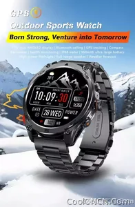 CoolWiz Smart Watch Military Grade with GPS for Men, 1000mAh Battery, 10 ATM Water Resistance, Compass, Blood Pressure Monitor, Call Function, Sports Smart Watch for Outdoor Activities and Everyday Use - view 11