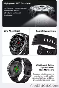 CoolWiz Smart Watch Military Grade with GPS for Men, 1000mAh Battery, 10 ATM Water Resistance, Compass, Blood Pressure Monitor, Call Function, Sports Smart Watch for Outdoor Activities and Everyday Use - view 15