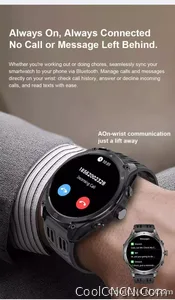 CoolWiz Smart Watch Military Grade with GPS for Men, 1000mAh Battery, 10 ATM Water Resistance, Compass, Blood Pressure Monitor, Call Function, Sports Smart Watch for Outdoor Activities and Everyday Use - view 20