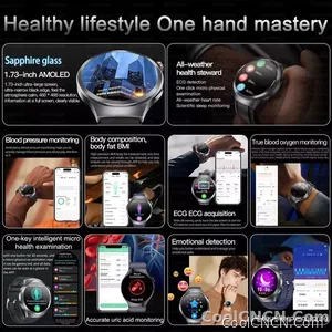 CoolWiz Smart Watch for Body Composition, Blood Pressure, NFC ECG + PPG, Body Temperature, Uric Acid, Lipids, Call Function; Waterproof Smart Watch for Men, suitable for outdoor sports and daily use - view 3