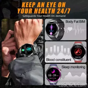CoolWiz Smart Watch for Body Composition, Blood Pressure, NFC ECG + PPG, Body Temperature, Uric Acid, Lipids, Call Function; Waterproof Smart Watch for Men, suitable for outdoor sports and daily use - view 5