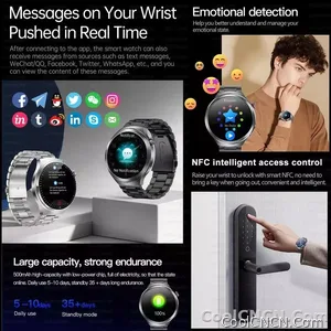 CoolWiz Smart Watch for Body Composition, Blood Pressure, NFC ECG + PPG, Body Temperature, Uric Acid, Lipids, Call Function; Waterproof Smart Watch for Men, suitable for outdoor sports and daily use - view 7