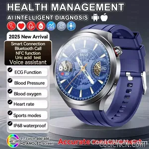 CoolWiz Smart Watch for Body Composition, Blood Pressure, NFC ECG + PPG, Body Temperature, Uric Acid, Lipids, Call Function; Waterproof Smart Watch for Men, suitable for outdoor sports and daily use - view 9