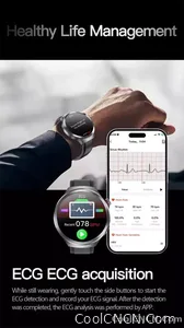 CoolWiz Smart Watch for Body Composition, Blood Pressure, NFC ECG + PPG, Body Temperature, Uric Acid, Lipids, Call Function; Waterproof Smart Watch for Men, suitable for outdoor sports and daily use - view 15