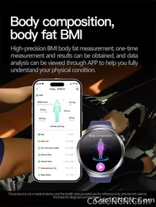 CoolWiz Smart Watch for Body Composition, Blood Pressure, NFC ECG + PPG, Body Temperature, Uric Acid, Lipids, Call Function; Waterproof Smart Watch for Men, suitable for outdoor sports and daily use - view 23