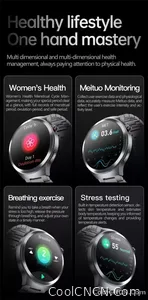 CoolWiz Smart Watch for Body Composition, Blood Pressure, NFC ECG + PPG, Body Temperature, Uric Acid, Lipids, Call Function; Waterproof Smart Watch for Men, suitable for outdoor sports and daily use - view 26