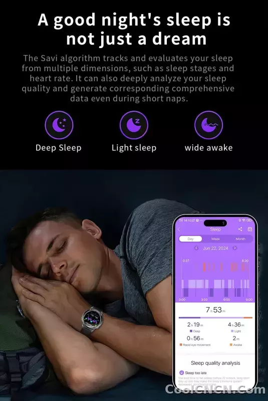 CoolWiz New Outdoor Military Smart Watch for Men with GPS, 3 ATM water resistance, AMOLED sports mode, 730 mAh battery, compass; fitness smartwatch for daily outdoor sports use - detail