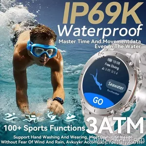 CoolWiz New Outdoor Military Smart Watch for Men with GPS, 3 ATM water resistance, AMOLED sports mode, 730 mAh battery, compass; fitness smartwatch for daily outdoor sports use - view 5
