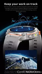 CoolWiz New Outdoor Military Smart Watch for Men with GPS, 3 ATM water resistance, AMOLED sports mode, 730 mAh battery, compass; fitness smartwatch for daily outdoor sports use - view 20