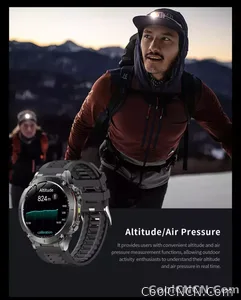 CoolWiz New Outdoor Military Smart Watch for Men with GPS, 3 ATM water resistance, AMOLED sports mode, 730 mAh battery, compass; fitness smartwatch for daily outdoor sports use - view 21