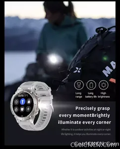 CoolWiz New Outdoor Military Smart Watch for Men with GPS, 3 ATM water resistance, AMOLED sports mode, 730 mAh battery, compass; fitness smartwatch for daily outdoor sports use - view 22