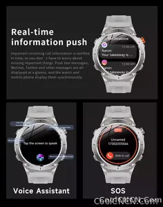 CoolWiz New Outdoor Military Smart Watch for Men with GPS, 3 ATM water resistance, AMOLED sports mode, 730 mAh battery, compass; fitness smartwatch for daily outdoor sports use - view 30