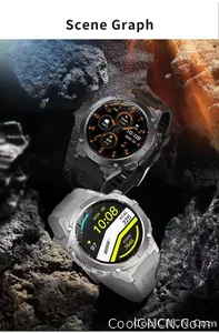 CoolWiz New Outdoor Military Smart Watch for Men with GPS, 3 ATM water resistance, AMOLED sports mode, 730 mAh battery, compass; fitness smartwatch for daily outdoor sports use - view 35