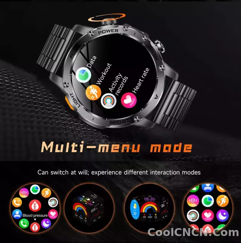 CoolWiz Original T Rex 3 Ultra Military GPS smartwatch with trajectory tracking and compass, 1000 mAh battery, 5 ATM water resistance; smart sports watch for men and women, suitable for outdoor sports and everyday use - detail
