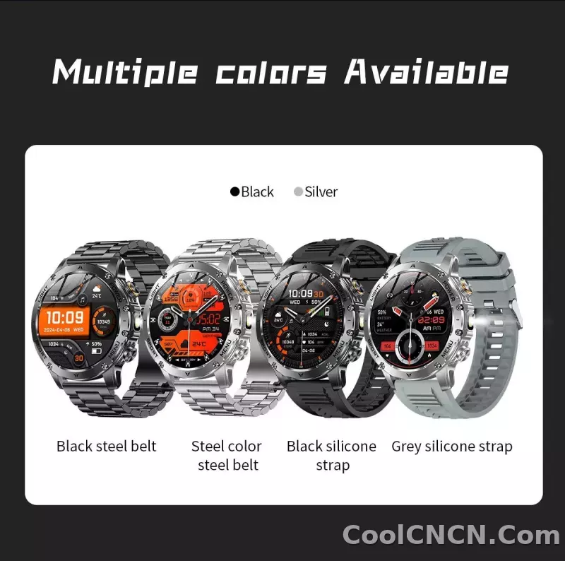 CoolWiz Original T Rex 3 Ultra Military GPS smartwatch with trajectory tracking and compass, 1000 mAh battery, 5 ATM water resistance; smart sports watch for men and women, suitable for outdoor sports and everyday use - detail